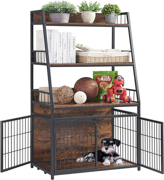 3-Layer Storage Shelves Dog Crate